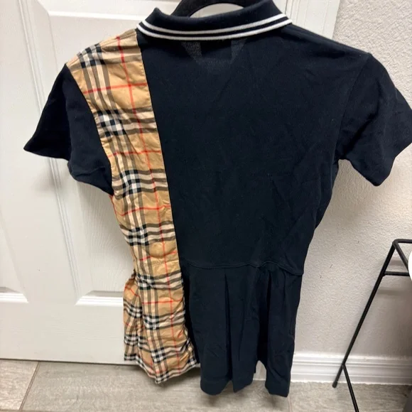 Burberry Kids Polo with Black and Tan Plaid - Picture 2 of 5